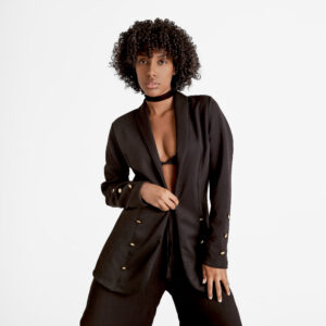 Long-Fitted Blazer